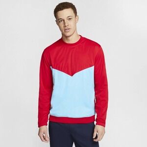 Nike Shield Victory Red Blue Golf Pullover Top Mens Size M